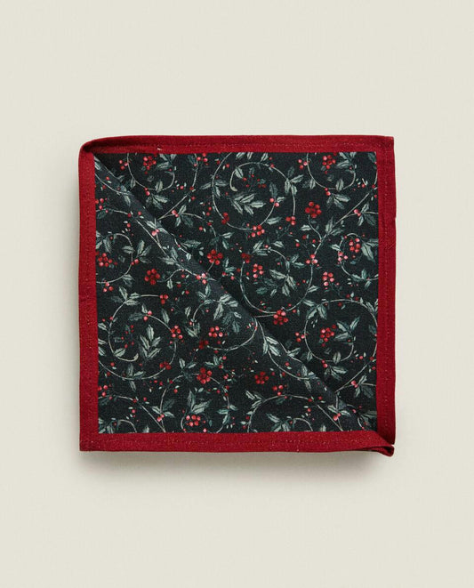 PACK OF COTTON CHRISTMAS VINE NAPKINS (PACK OF 2)