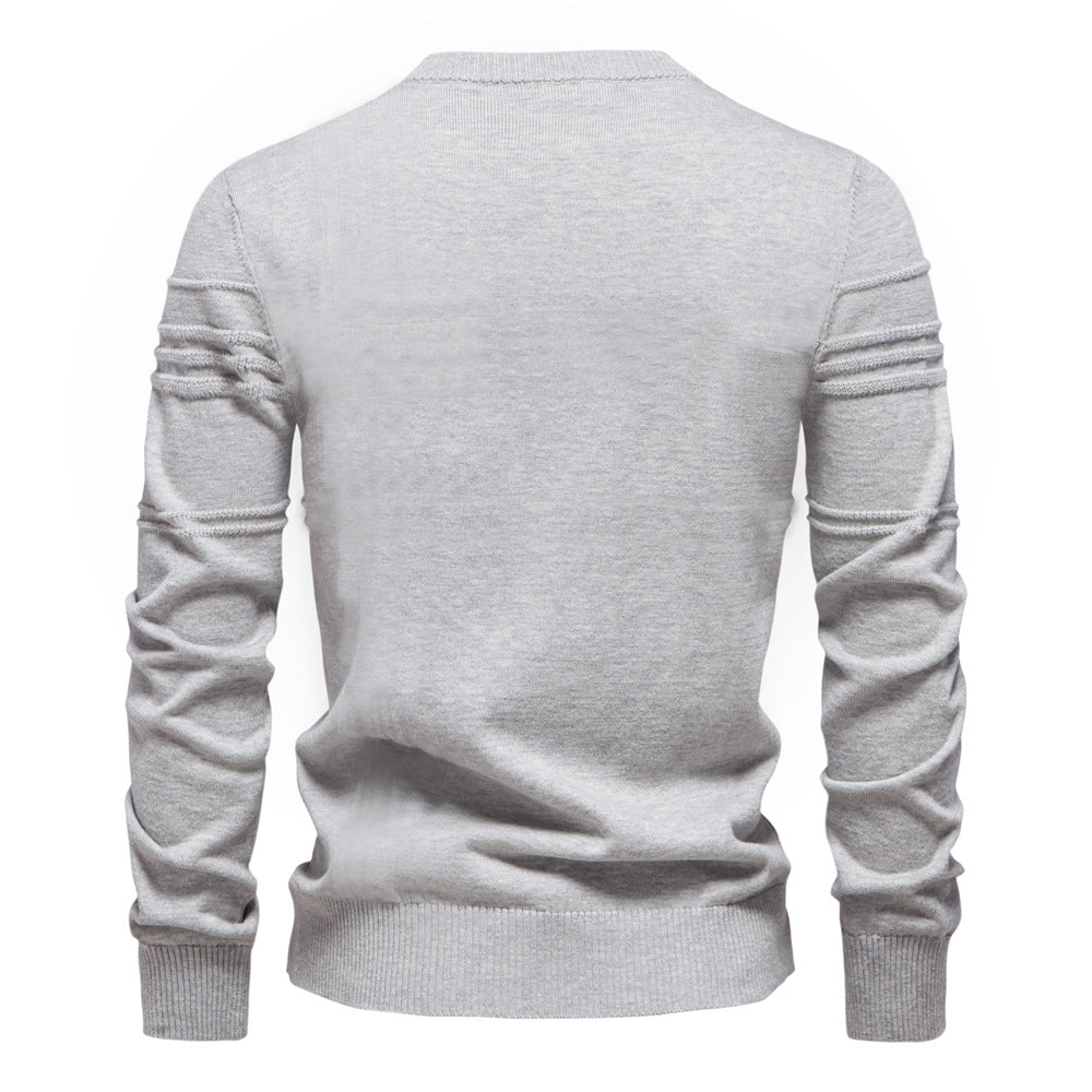 Pull ras du cou rayé pour homme