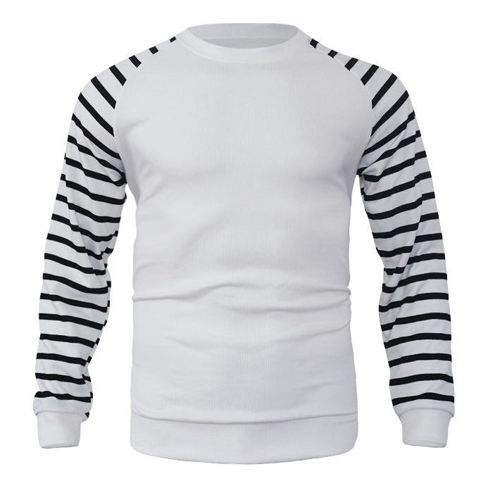 Herren Waffelmuster Patchwork Pullover Raglanärmel Sweatshirt