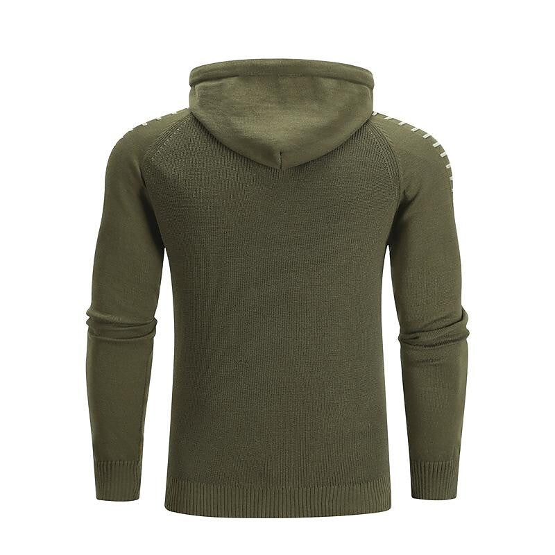 Herren Pullover Einfarbig Patchwork Kapuzenpullover Lässig Täglich Outdoor