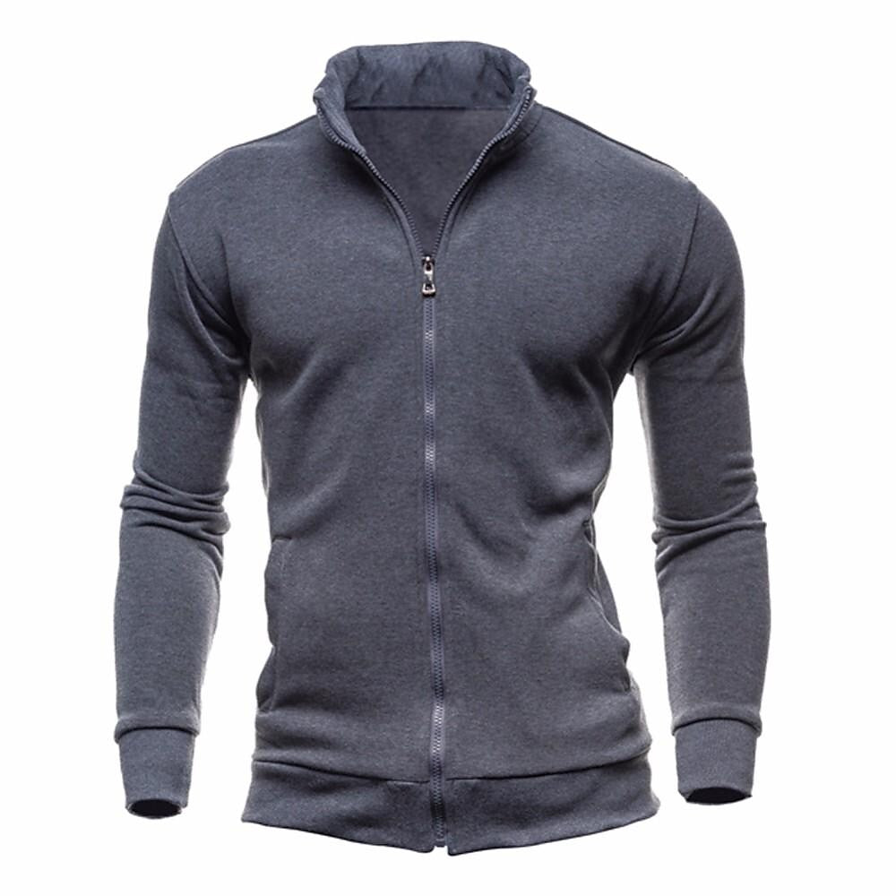 Cardigan zippé à col uni pour homme