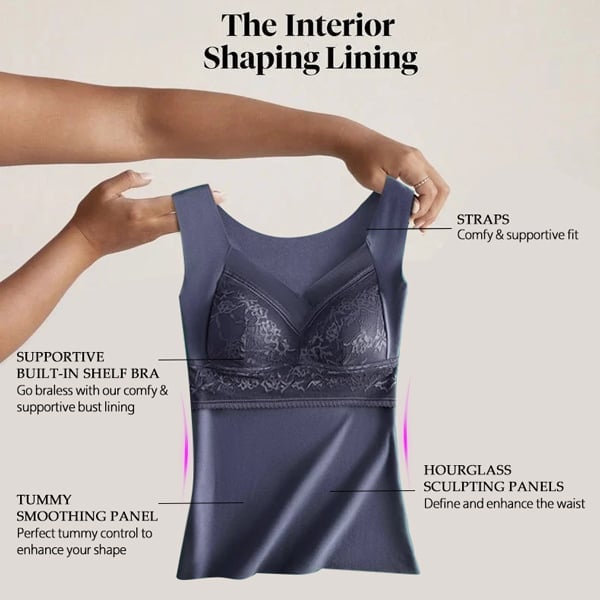 💕1 acheté = 1 GRATUIT💕 Sous-vêtement thermique 2-en-1 avec soutien-gorge intégré