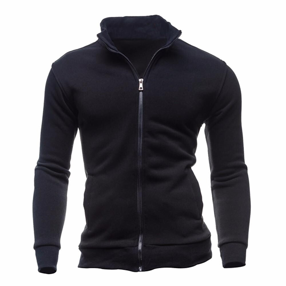 Cardigan zippé à col uni pour homme