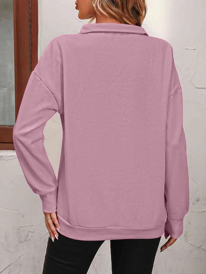 ✨Pull Best-1 en promotion✨Sweat-shirt Femme Zippé Épaules Tombantes Automne/Hiver