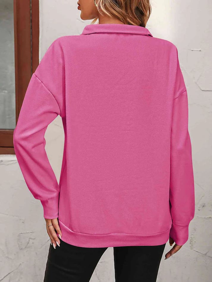 ✨Pull Best-1 en promotion✨Sweat-shirt Femme Zippé Épaules Tombantes Automne/Hiver