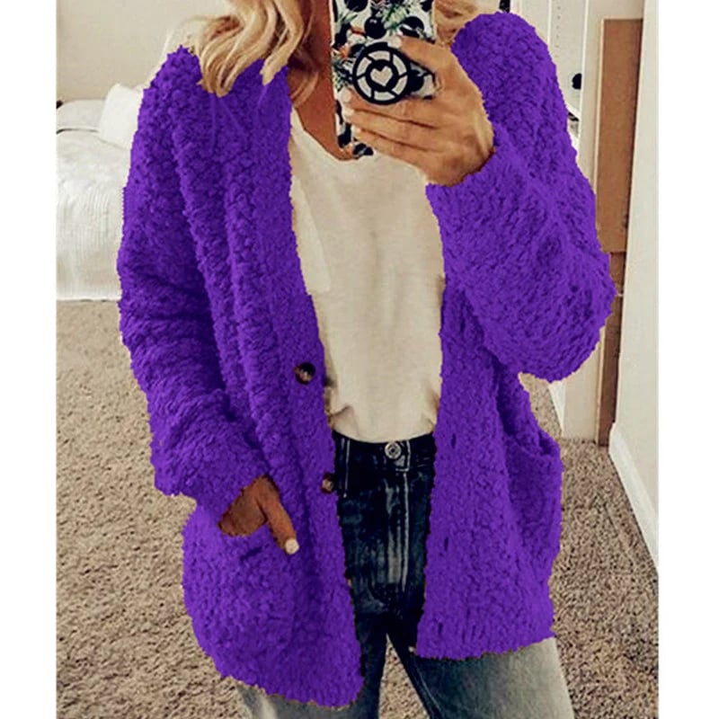 ✨Top-2 Sale Cardigan 2025✨Damen Herbst/Winter Große Größen Freizeit-Samt-Cardigan