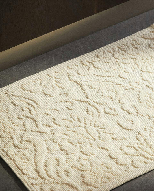 FLORAL JACQUARD BATH MAT