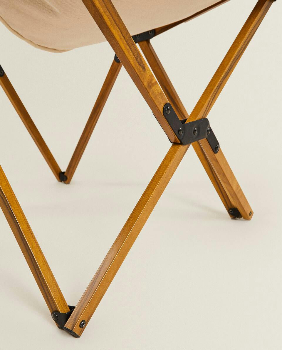 FOLDING ALUMINIUM AND CANVAS CHAIR