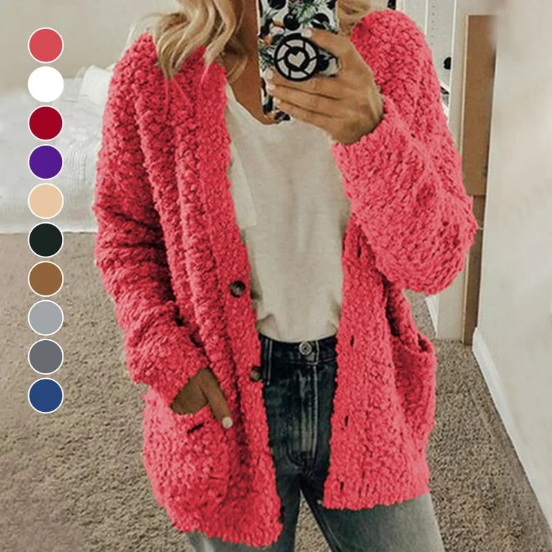 ✨Top-2 Sale Cardigan 2025✨Damen Herbst/Winter Große Größen Freizeit-Samt-Cardigan