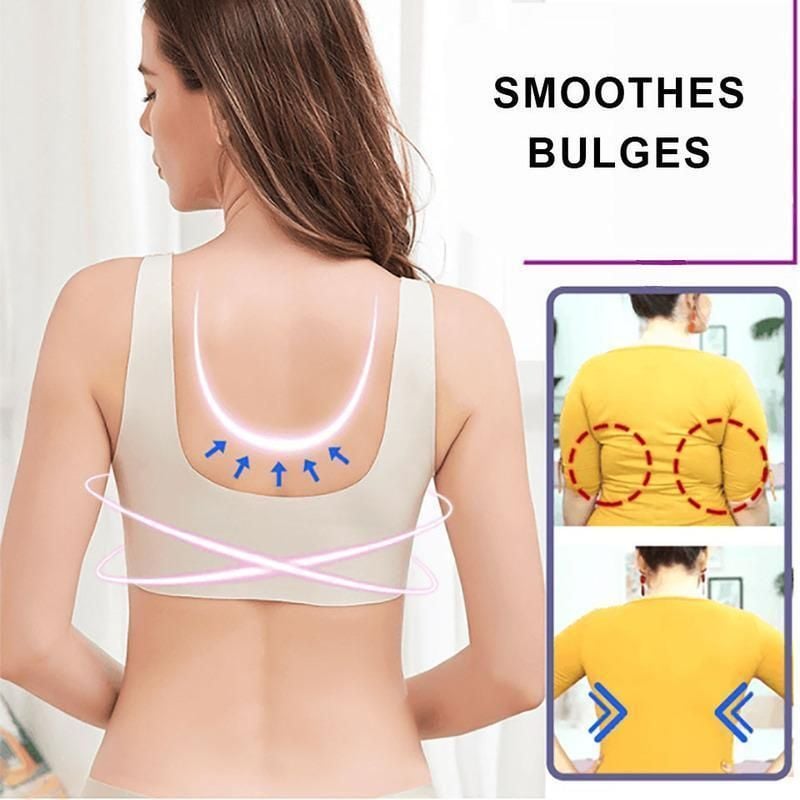 Gris - Soutien-gorge en dentelle sans armatures ultra élastique grand confort grande taille